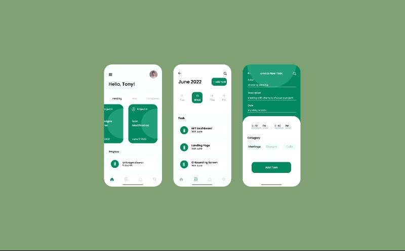 Task Scheduler Figma Mobile Template