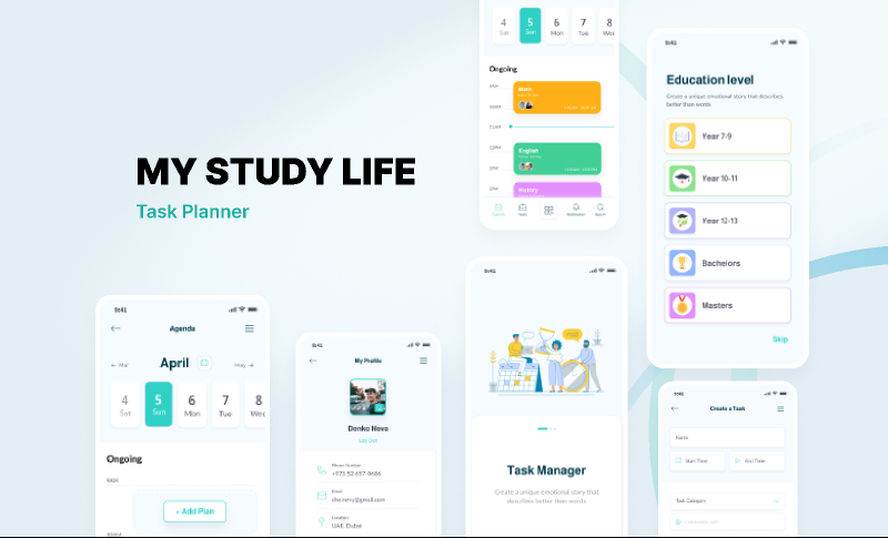 Tasks Planner Figma Mobile Free Template