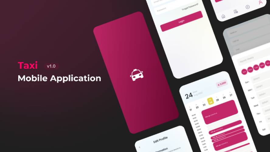 Taxi App Figma Mobile Template