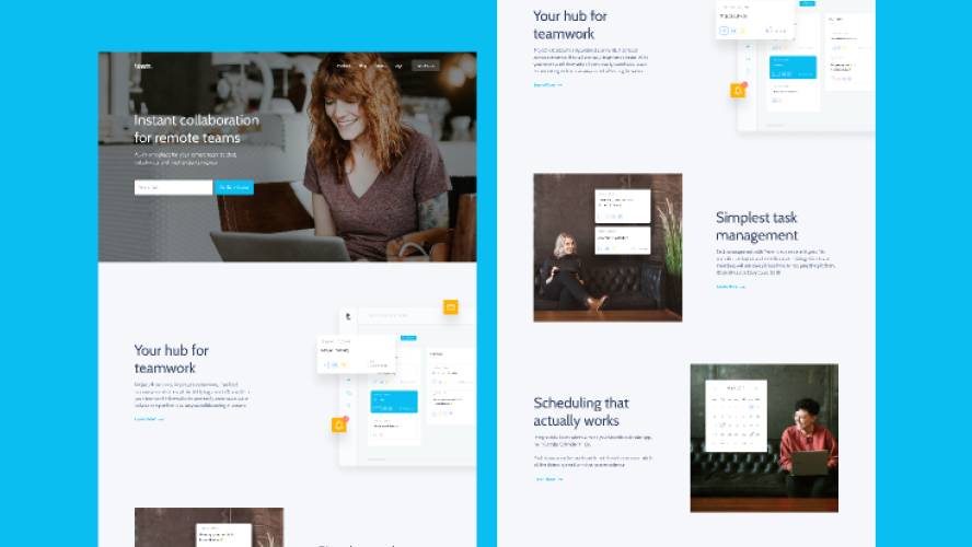 Team App website Design Figma Website Template