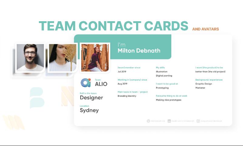 Team Contact Cards & Avatars