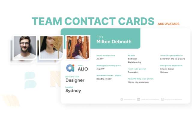 Team Contact Cards & Avatars