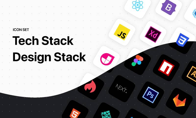 Tech Stack Icons & Design Stack Icons Figma Template