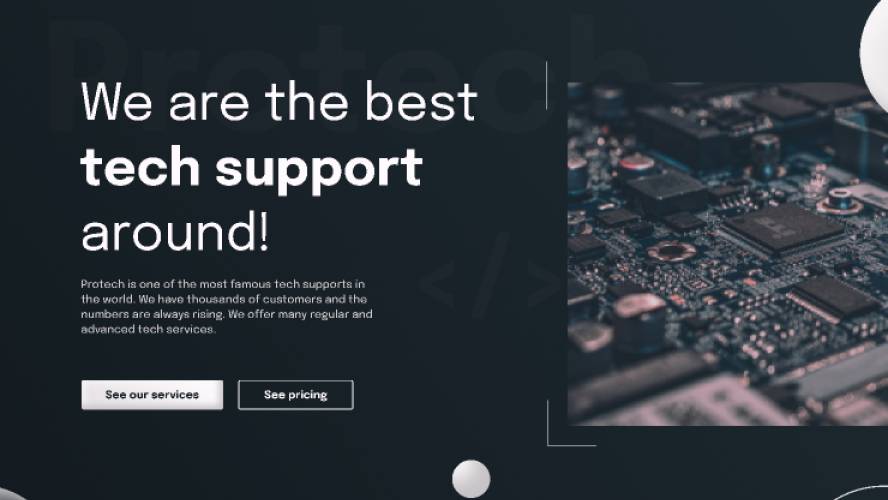 Tech Support Landing Page - Figma Website Template