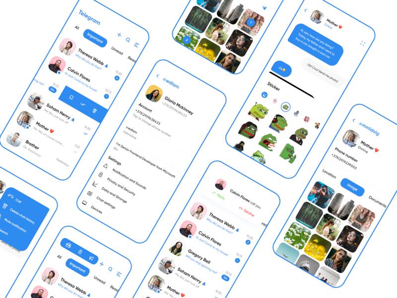 Telegram App UI Kit