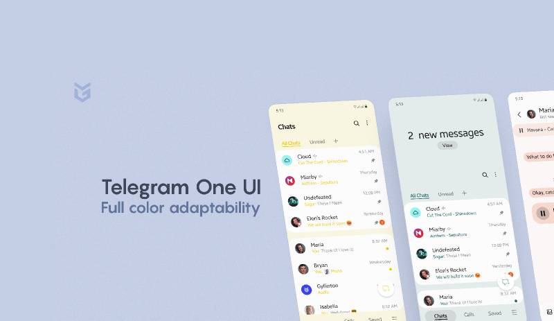 Telegram One UI Style Figma Mobile Template