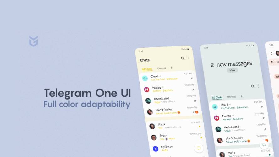 Telegram One UI Style Figma Mobile Template