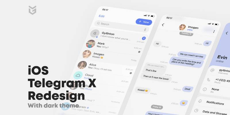 Telegram X Redesign Free Figma Template