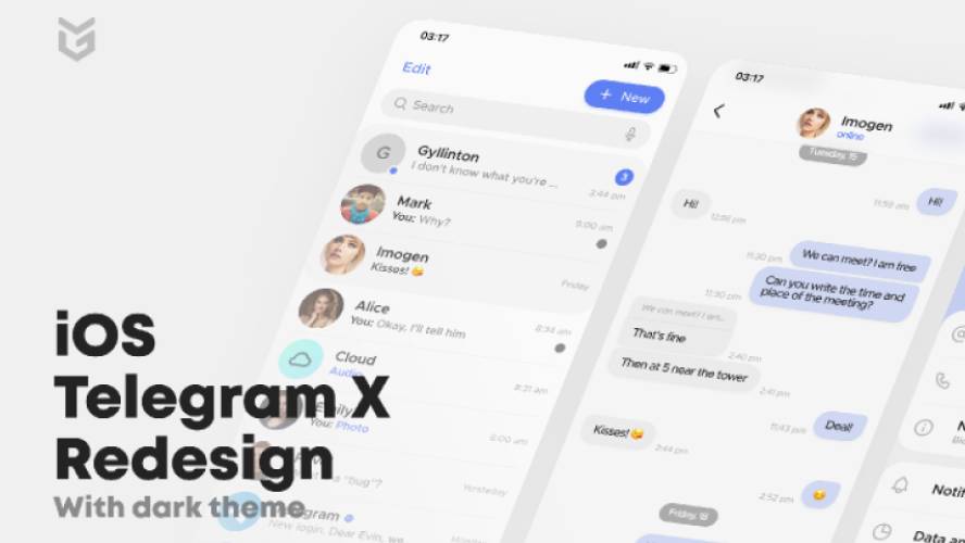Telegram X Redesign Free Figma Template