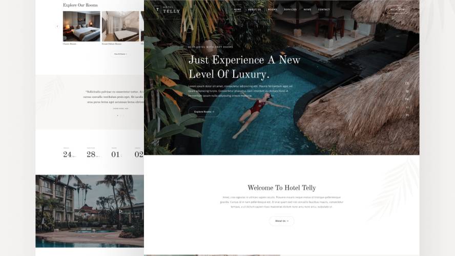 Telly – Free Figma Template for Hotel and Resort