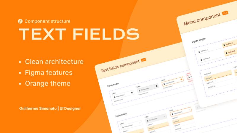 Text fields v1.0 - Component Structure Figma Ui Kit