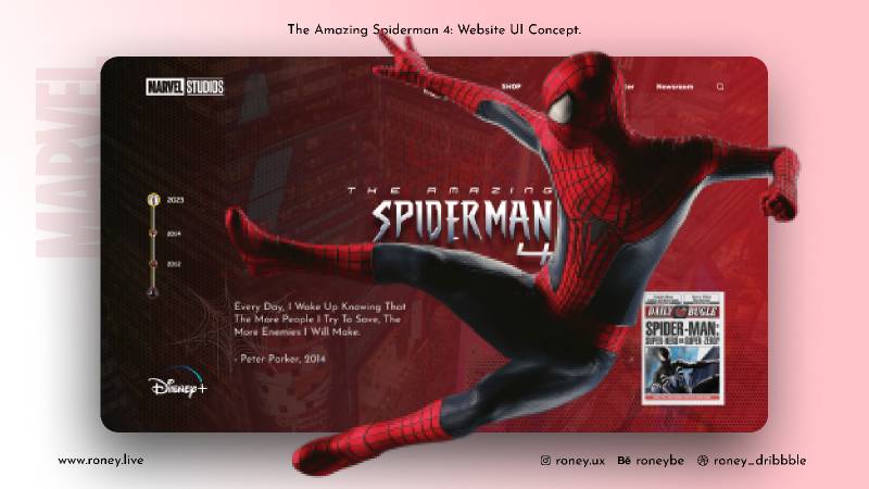 The Amazing Spider Man 4 - Website Concept Figma Template