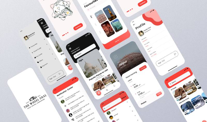 The wheel Deal interface Figma Mobile Template