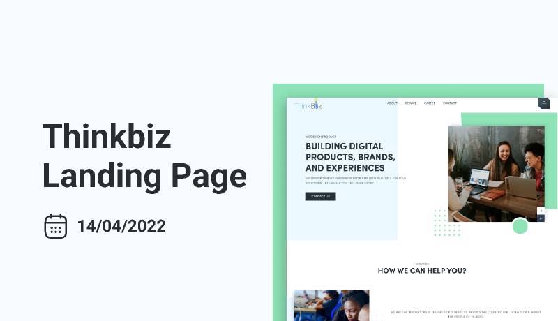 Thinkbiz Landing Page Figma Template