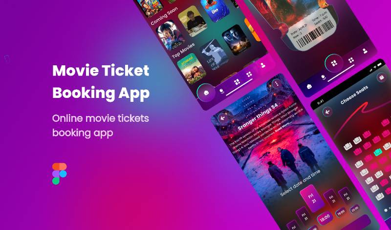 Ticket Booking App Figma Mobile Template