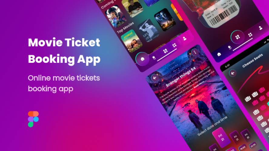 Ticket Booking App Figma Mobile Template
