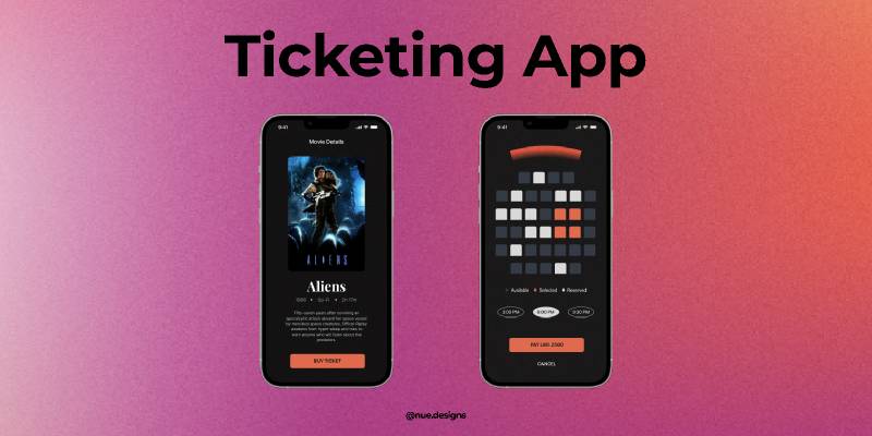 Ticketing App Figma Free Mobile Concept