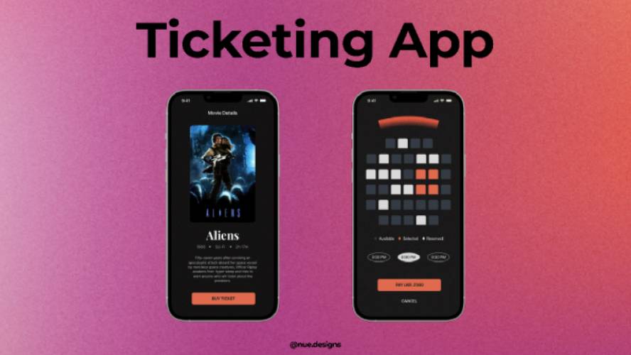 Ticketing App Figma Free Mobile Concept