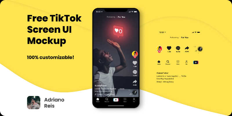 TikTok UI Mockup - Fully Customizable free figma