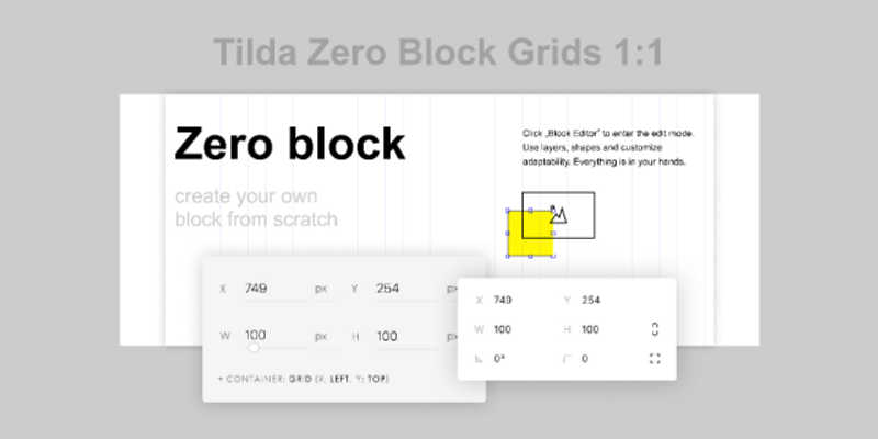 Tilda Zero Block Grids 1:1 figma free