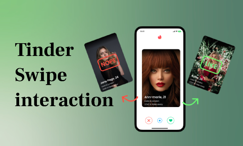 Tinder Swipe interaction Figma Template