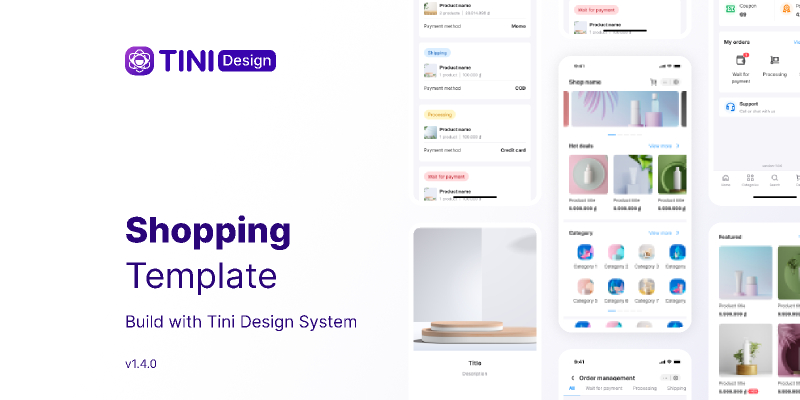 Tini - Shopping Template Figma Mobile Template