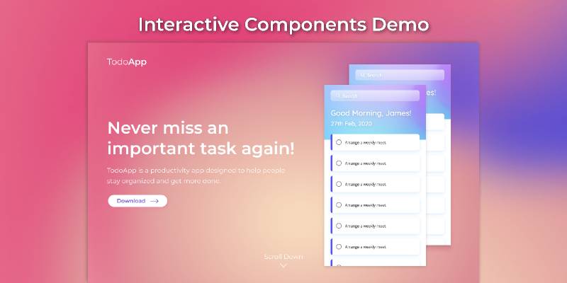 TodoApp Landing Page figma