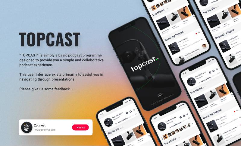 Topcast Podcast Figma Mobile Template