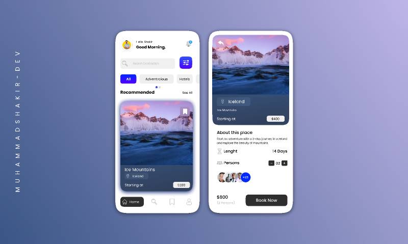 Tourism Application Figma Mobile App Template