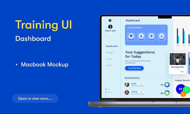 Training UI dashboard Figma Ui Kit