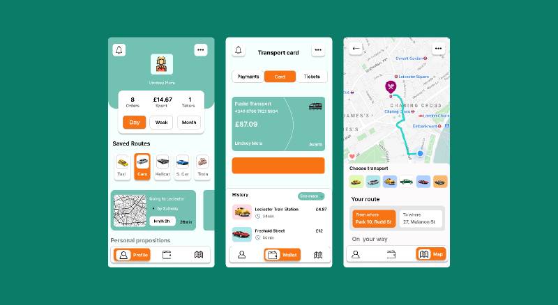 Transport App Figma Mobile Template