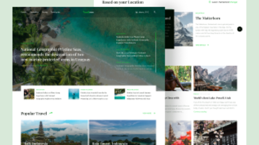 Travanex - Travel Landing Page Figma Website Template