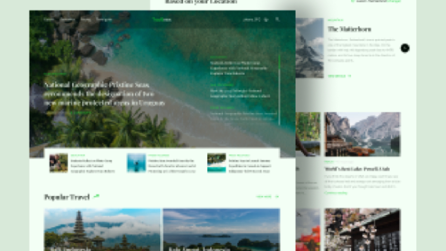 Travanex Travel Landing Page Website Figma Template