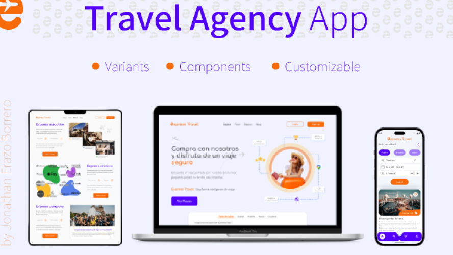 Travel Agency App Figma Website App Template