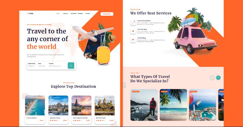 Travel agency Figma Website Template