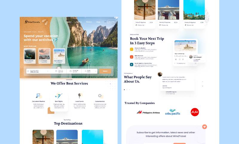 Travel agency figma website template