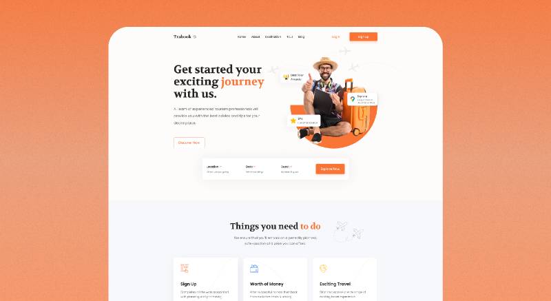 Travel Agency Landing Page Figma Template