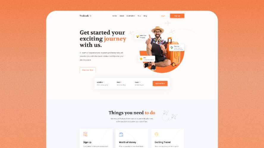 Travel Agency Landing Page Figma Template