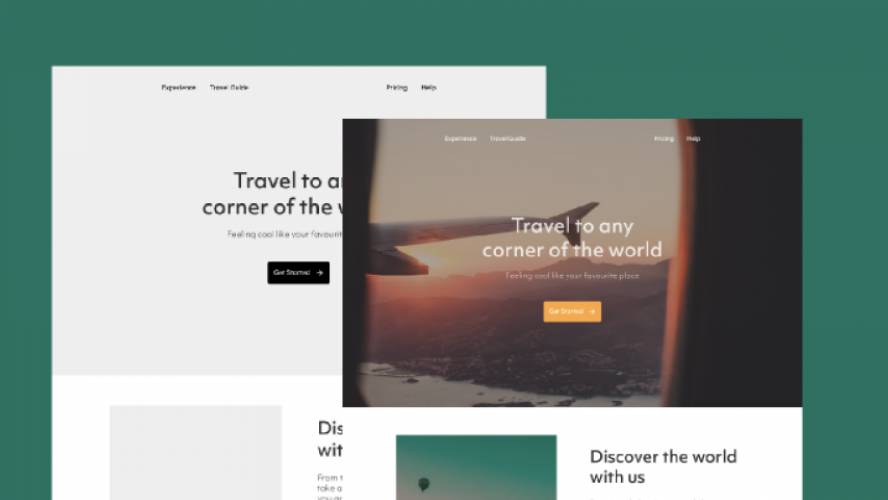 Travel agency landing page Figma Template