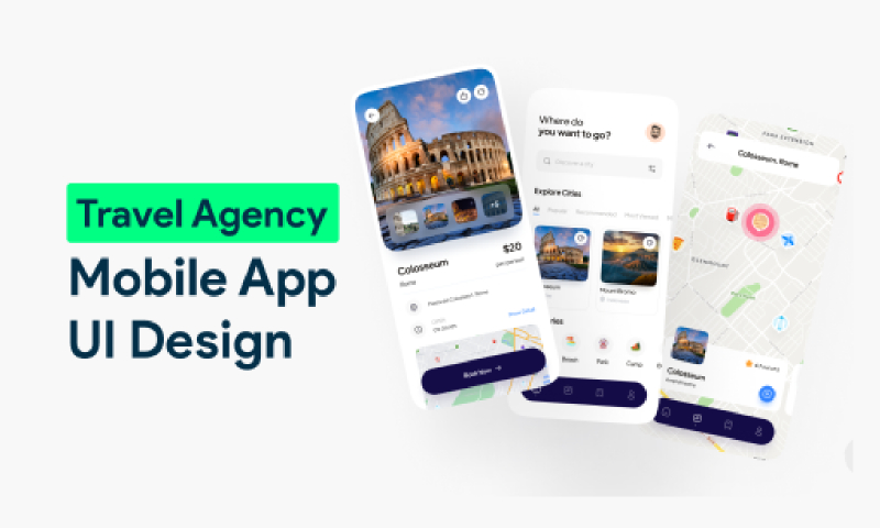 Travel Agency Mobile App UI Design Figma Free Template