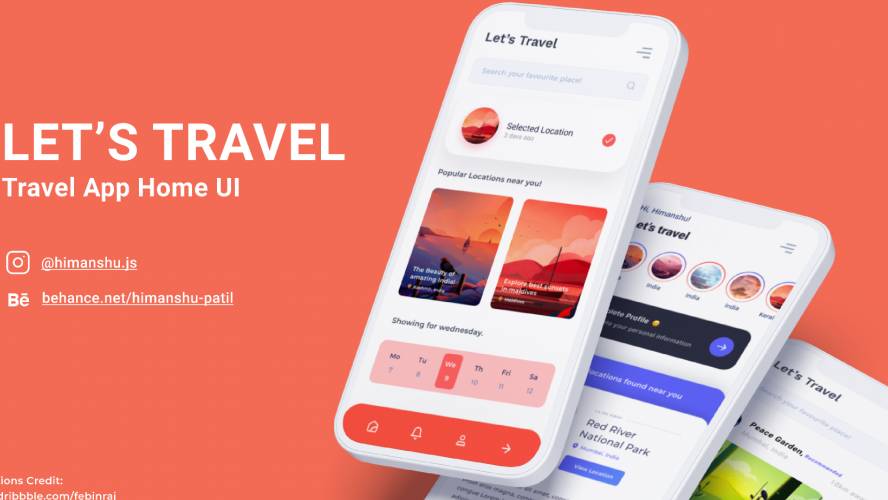 Travel App Home Screens Figma Template