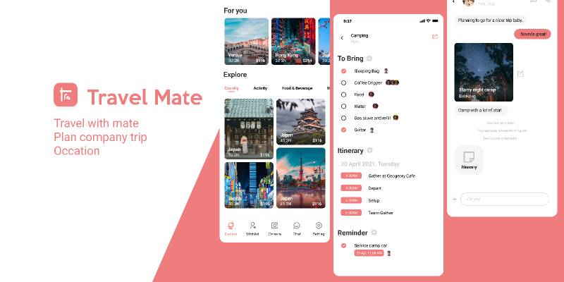 Travel App Mobile UI Figma Template