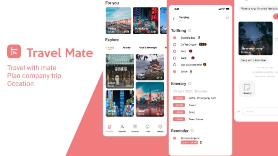 Travel App Mobile UI Figma Template