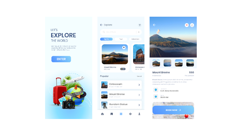 Travel App Ui Kit - Free Download Figma Template