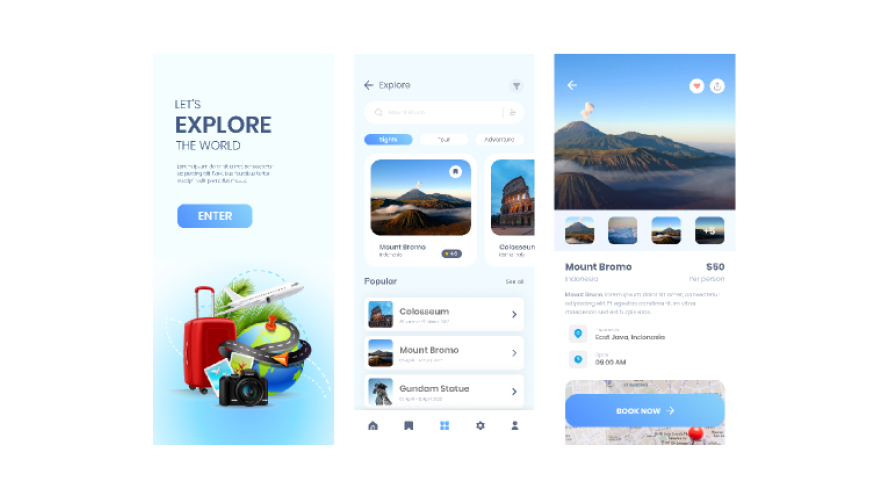 Travel App Ui Kit - Free Download Figma Template