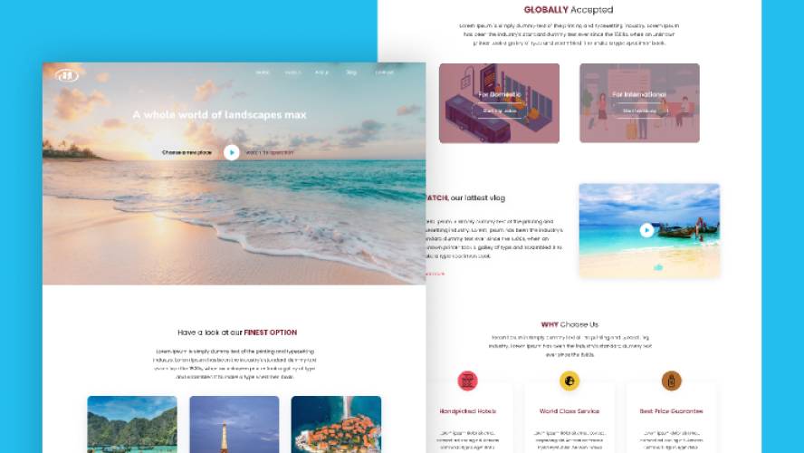 Travel Landing Page Figma Website Template