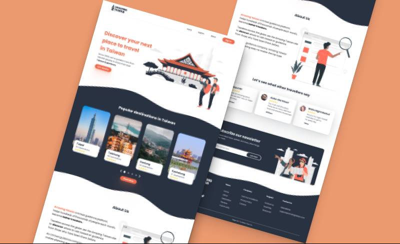 Travel Landing Page Figma Website Template