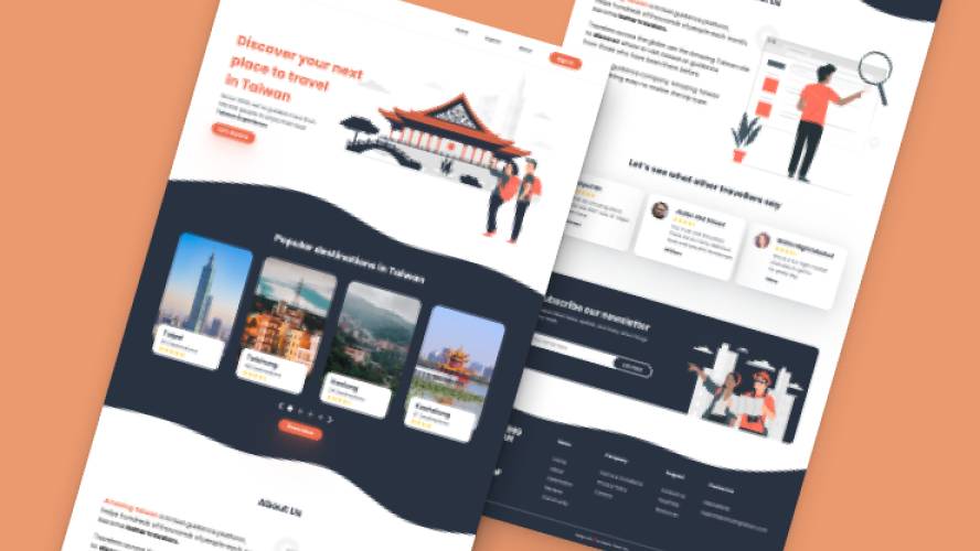 Travel Landing Page Figma Website Template