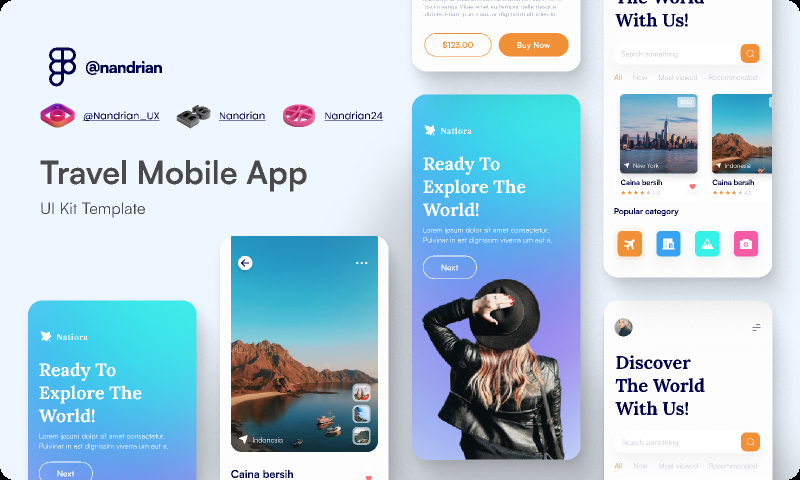 Travel Mobile App Figma Template