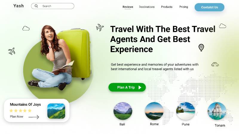 Travel Website Figma Landing Page